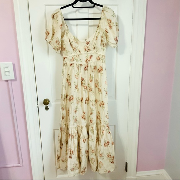 Love Shack Fancy Floral Linen Maxi Dress - Picture 6 of 6
